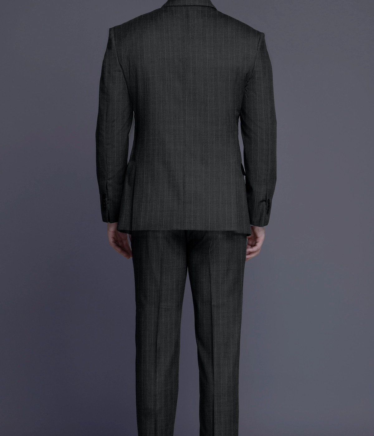 Charcoal Stripe Wool Suit- view-1