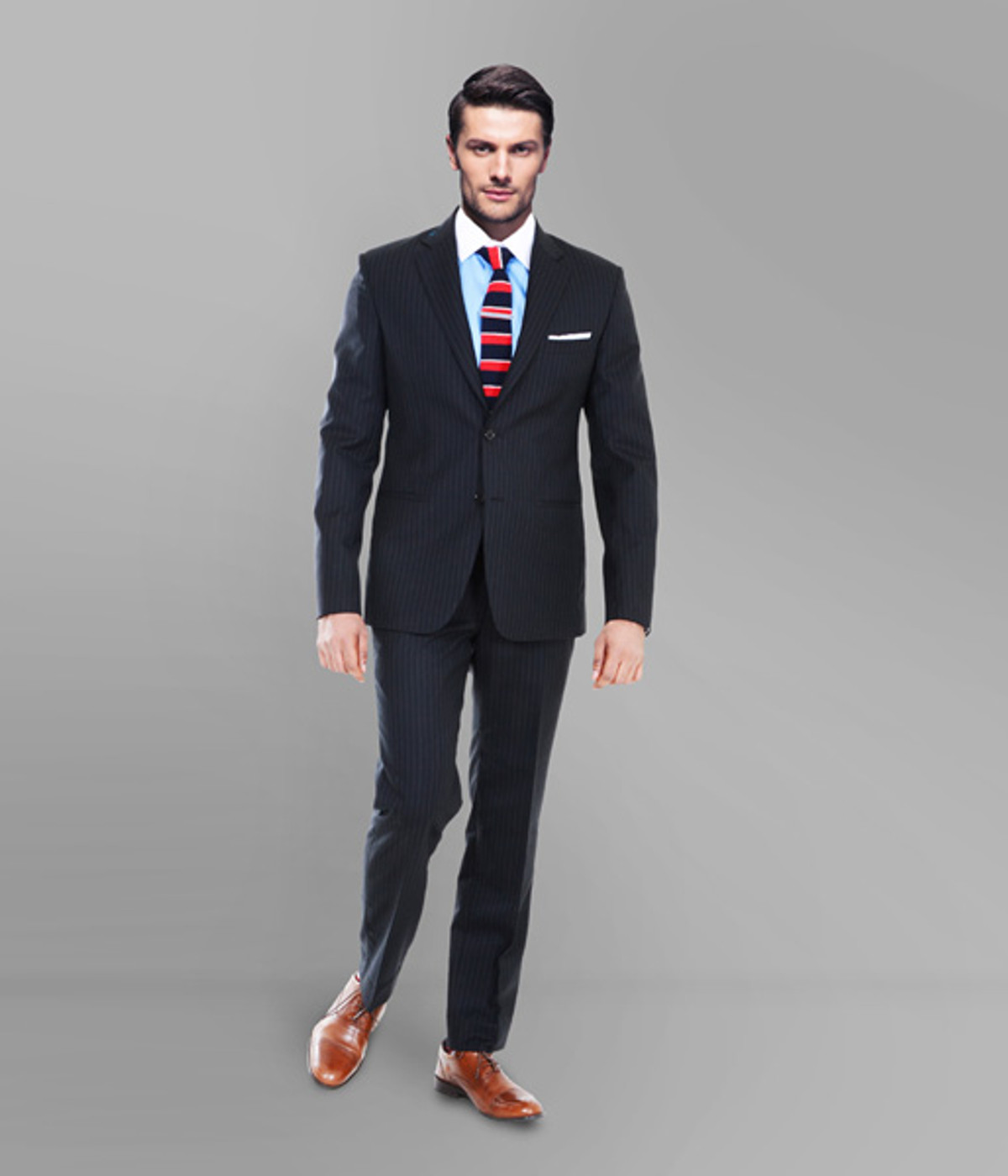 Black Stripe Custom Suit - Hangrr