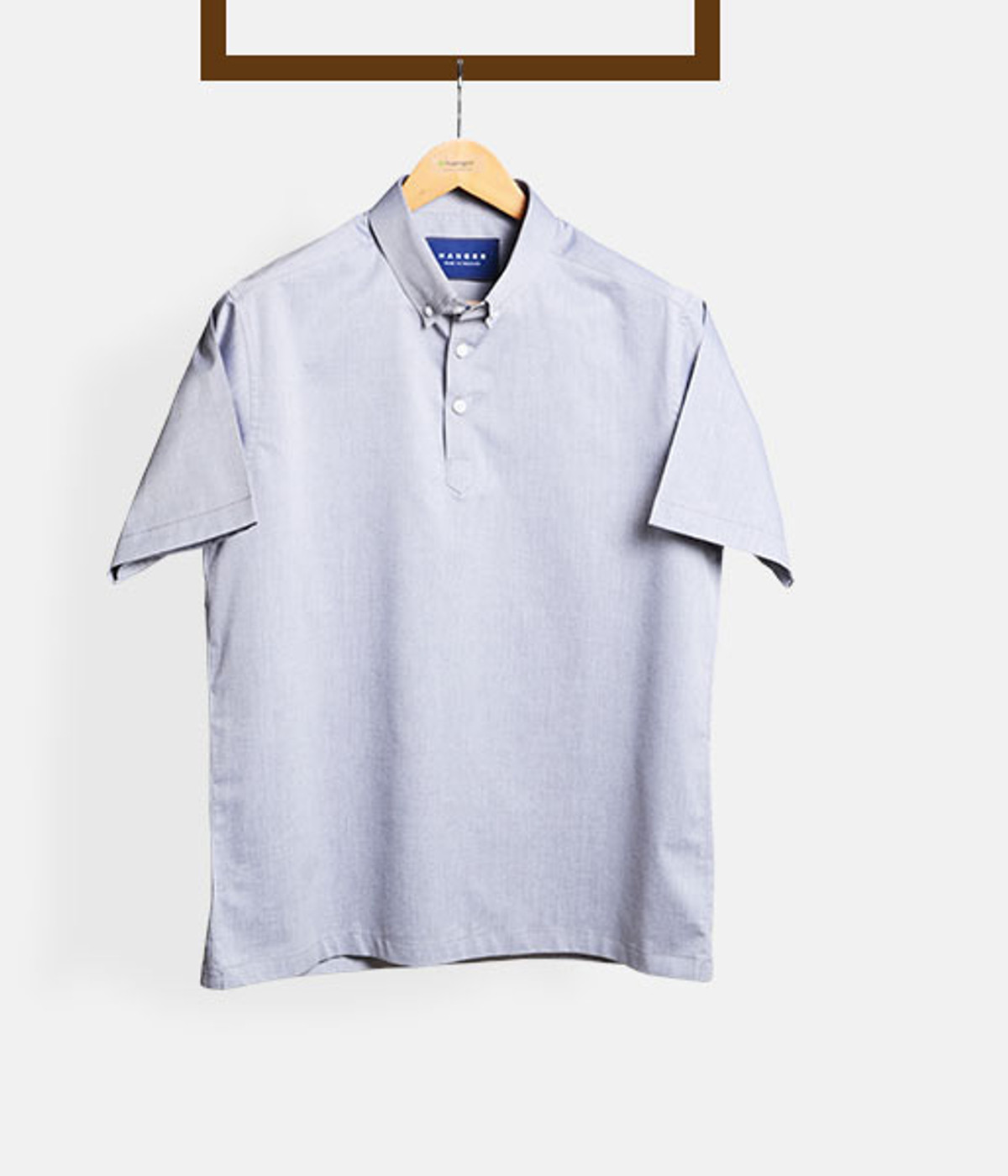 Grey Chambray Imperial Polo Shirt- view-2