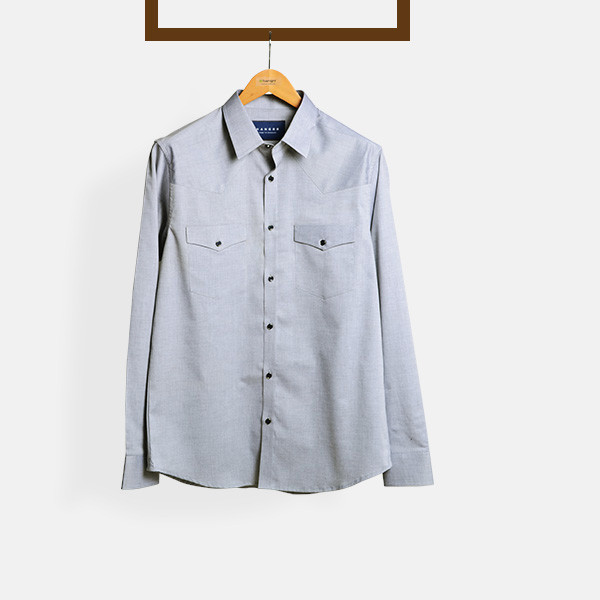 Giza Oxford Grey Shirt-mbview-1