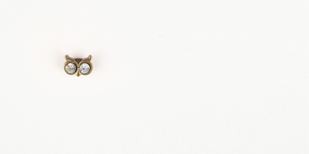 Owl Brass-Tone Lapel Pin- view-1