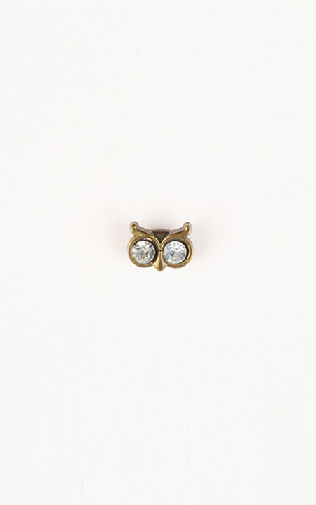 Owl Brass-Tone Lapel Pin