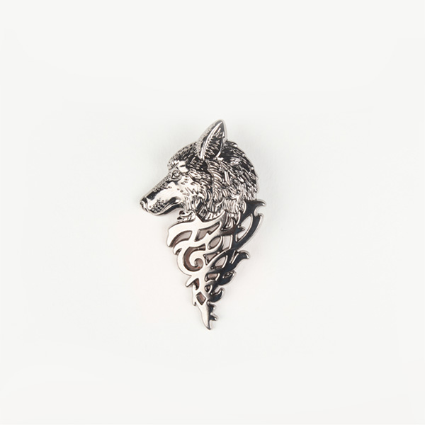 Winter Wolf Silver-Tone Lapel Pin-mbview-main
