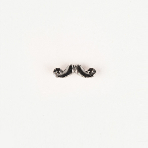Mustache Silver-Tone Lapel Pin-mbview-main