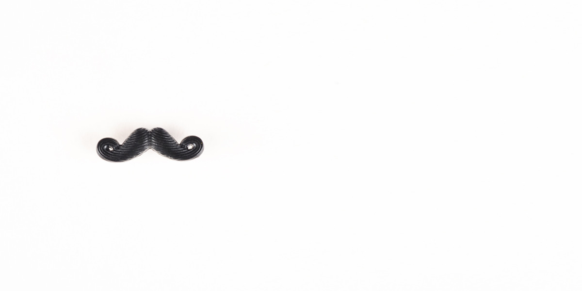 Mustache Black Lapel Pin- view-1