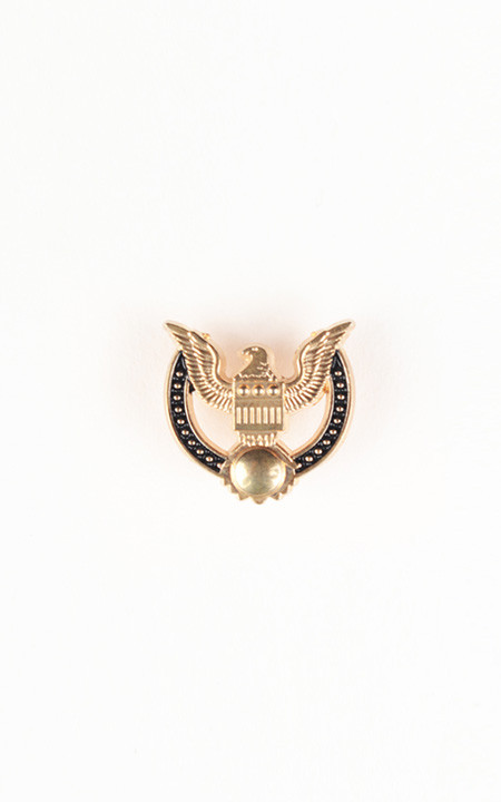 Peace Crest Gold-Tone Lapel Pin
