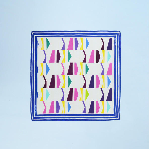 Packman Cruise Blue Silk Pocket Square-mbview-main