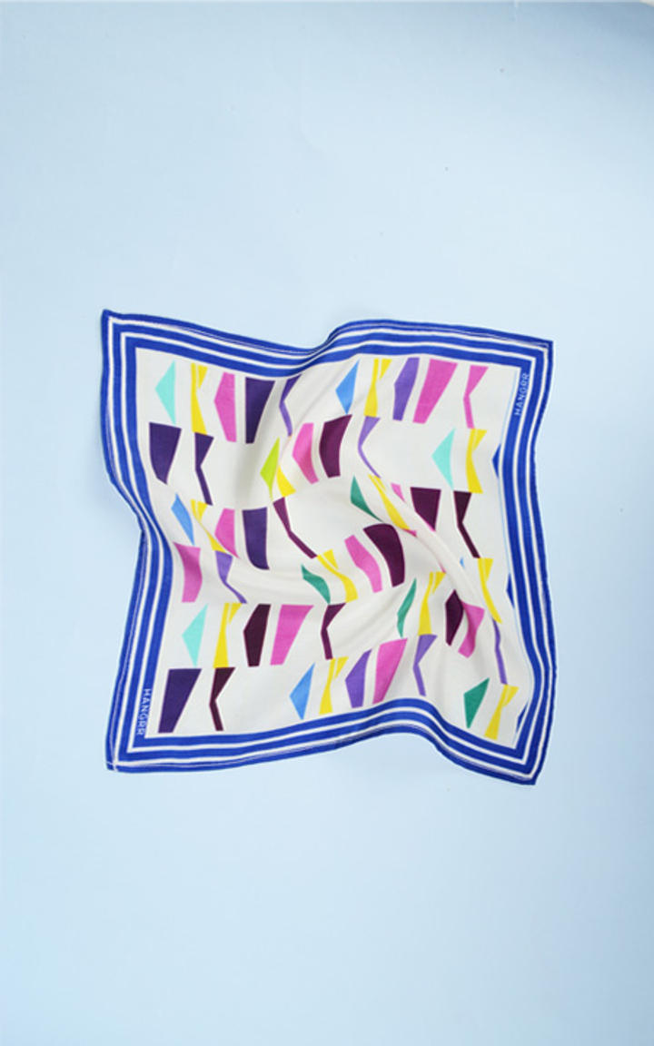 Packman Cruise Blue Silk Pocket Square -image