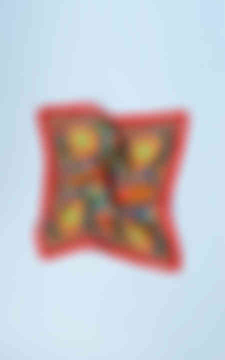 Kaleidoscopic Fortune Wheels Silk Pocket Square