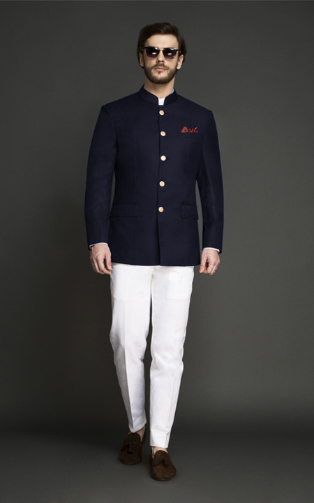 Navy Blue Jodhpuri Suit