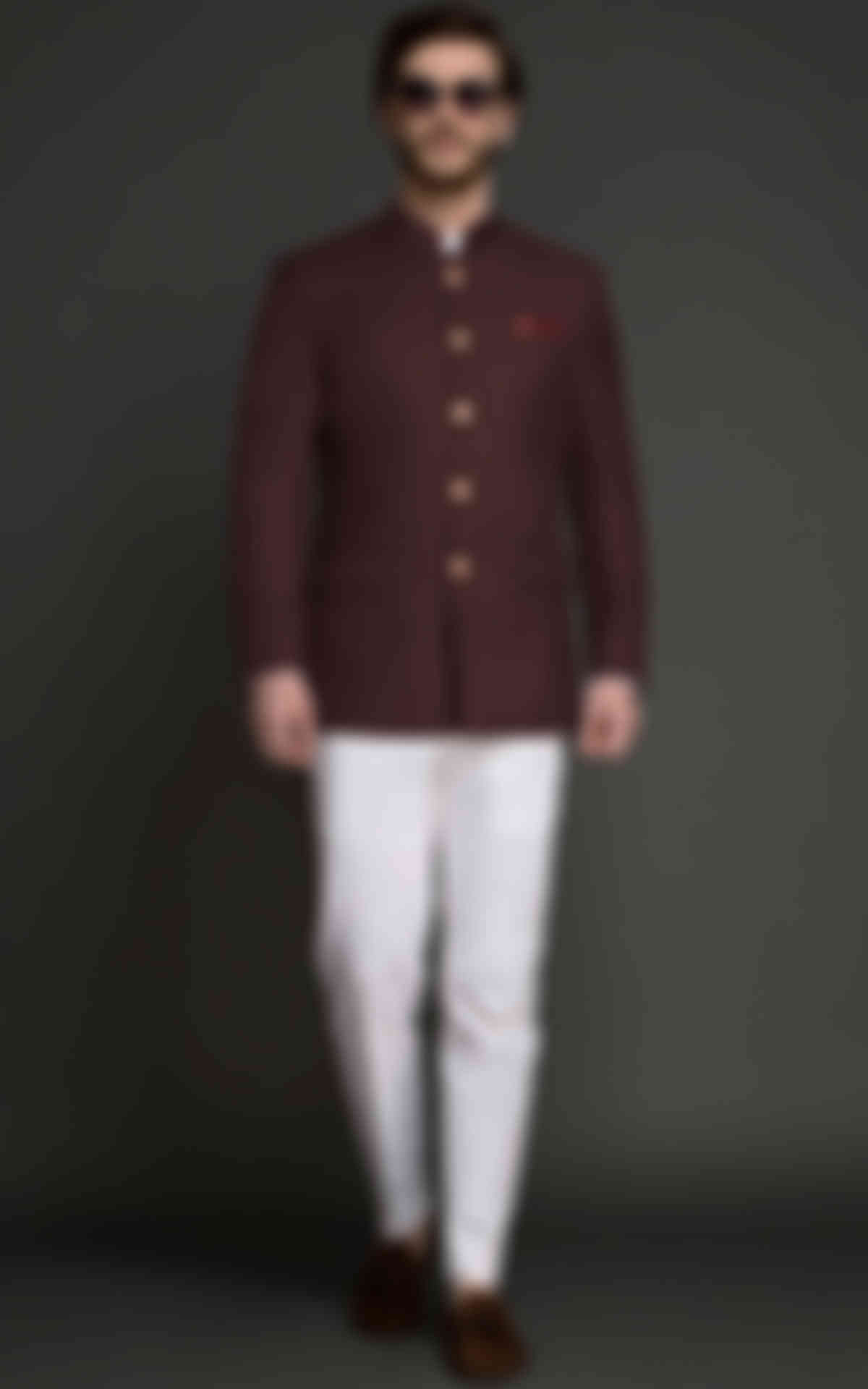 Signature Burgundy Jodhpuri Suit