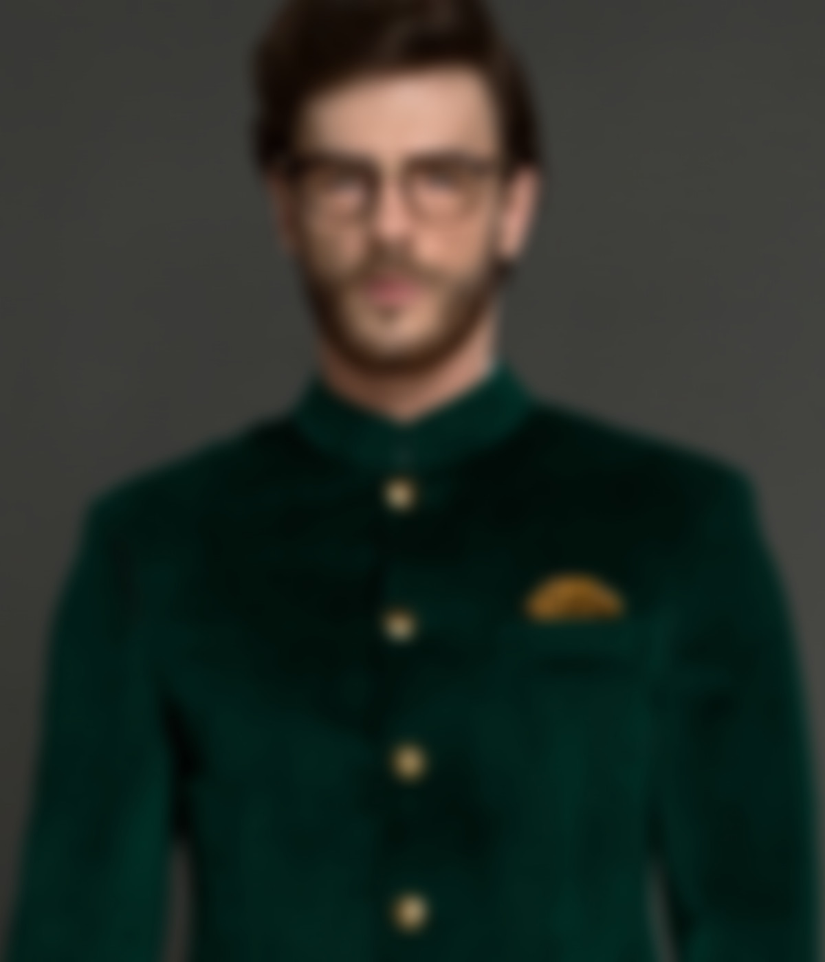 Emerald Green Velvet Jodhpuri Suit-1