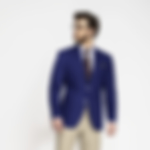 Royal Blue Cotton Blazer-1