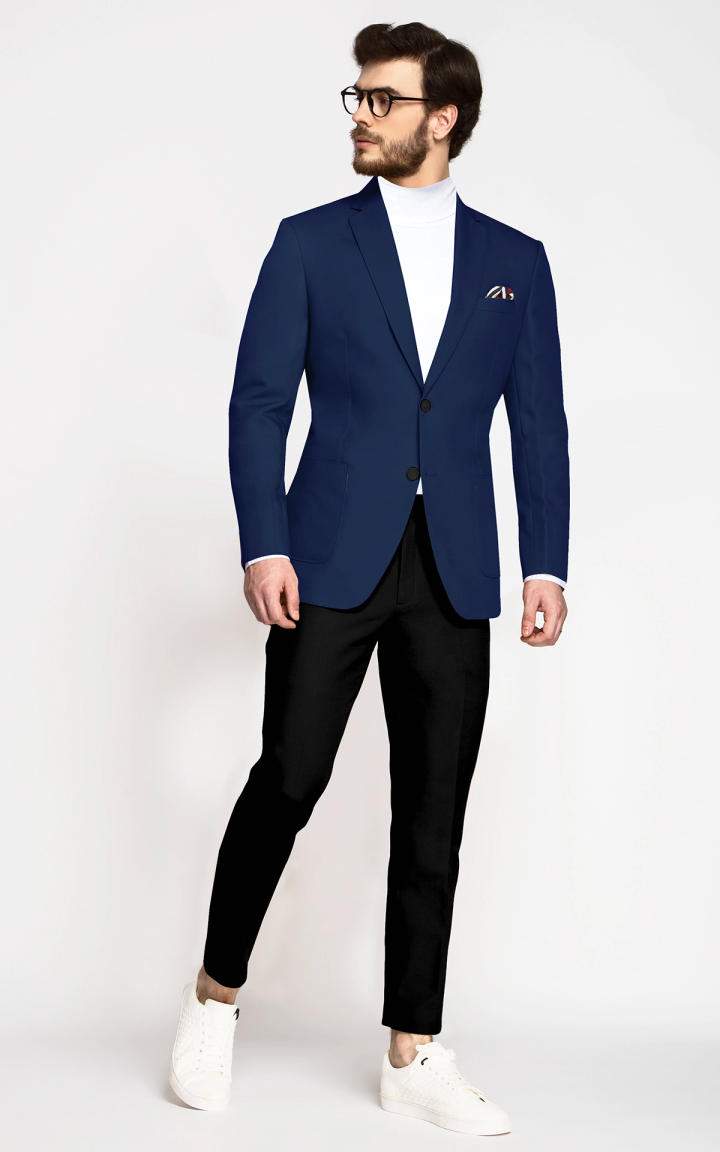 Royal Blue Cotton Blazer image