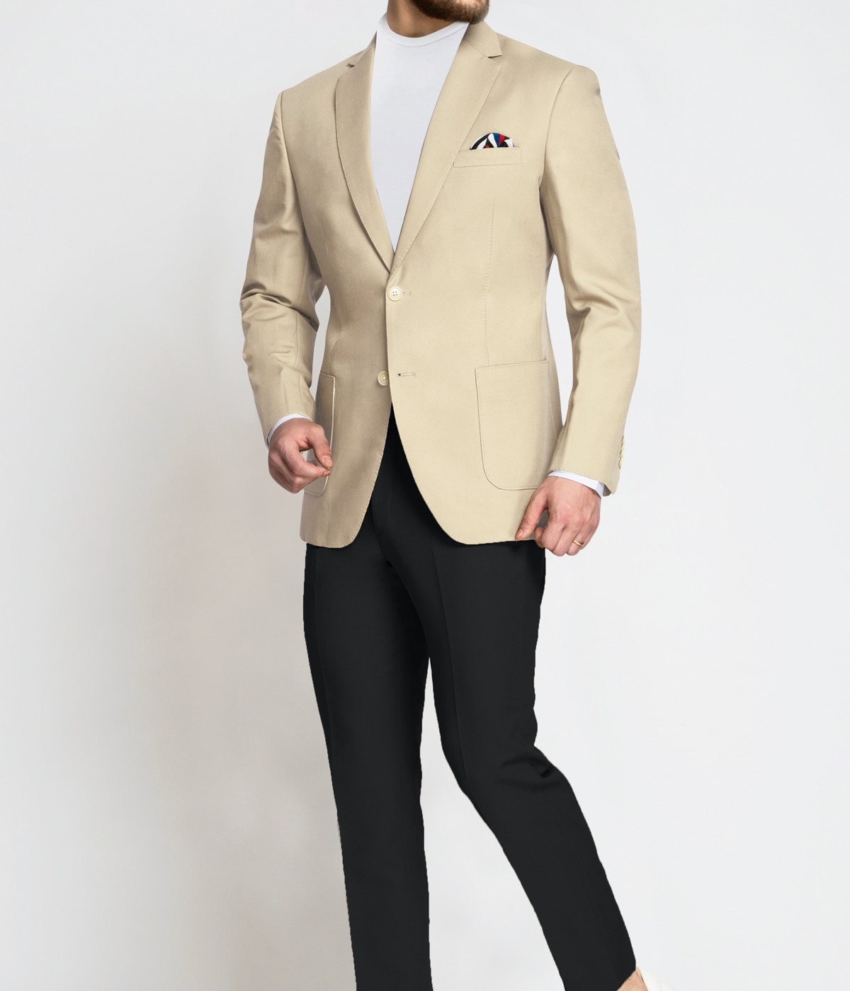 Pastel Cream Cotton Blazer | Sustainable Custom Menswear by A.I.