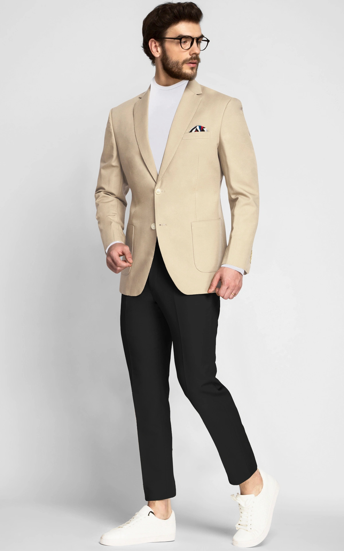 Pastel Cream Cotton Blazer