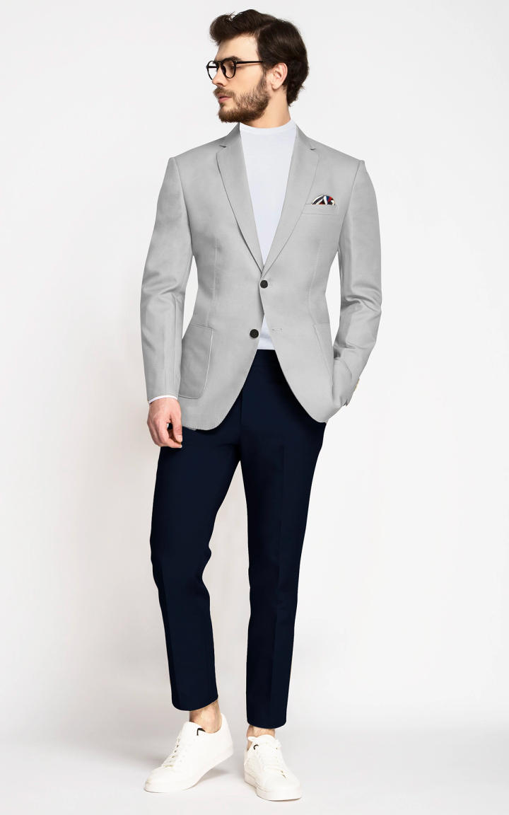 Slate Grey Cotton Blazer image
