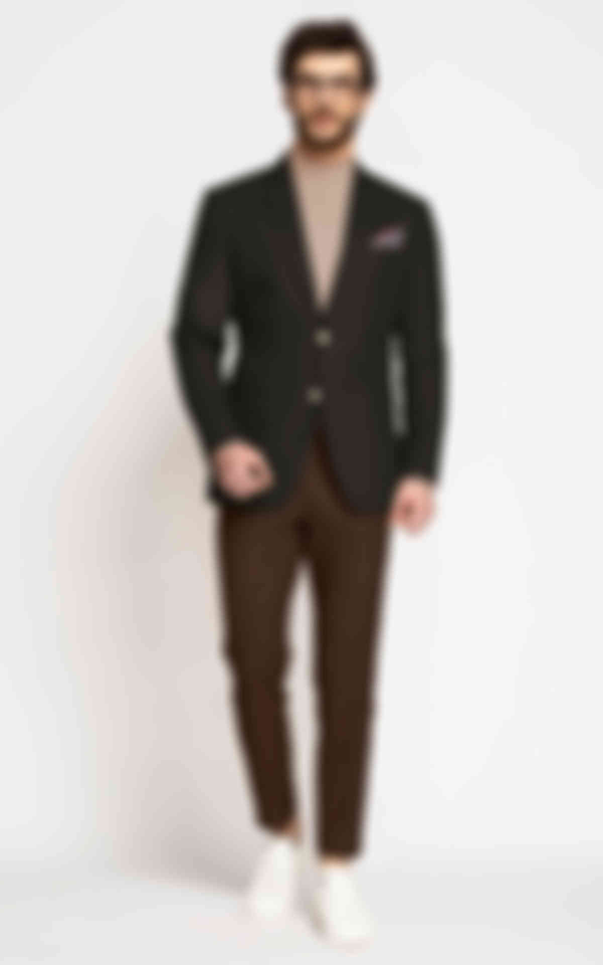Taupe Green Khaki Cotton Blazer
