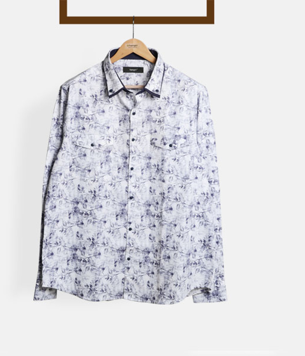 Japanese Blue Floral Shirt- view-2