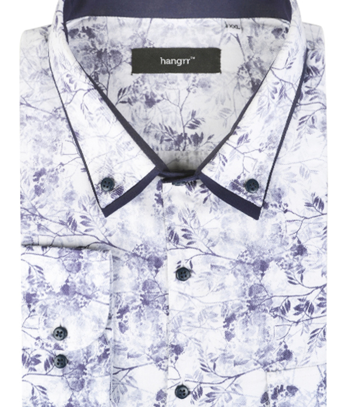 Japanese Blue Floral Shirt- view-1