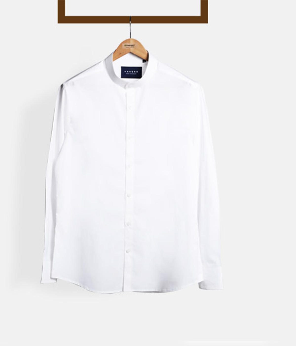 Classic White Mandarin Shirt- view-2