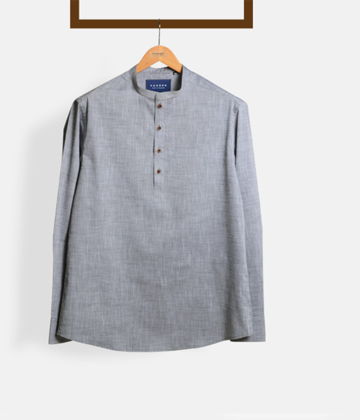 Imperial Chambray Gray Henley Shirt- view-2