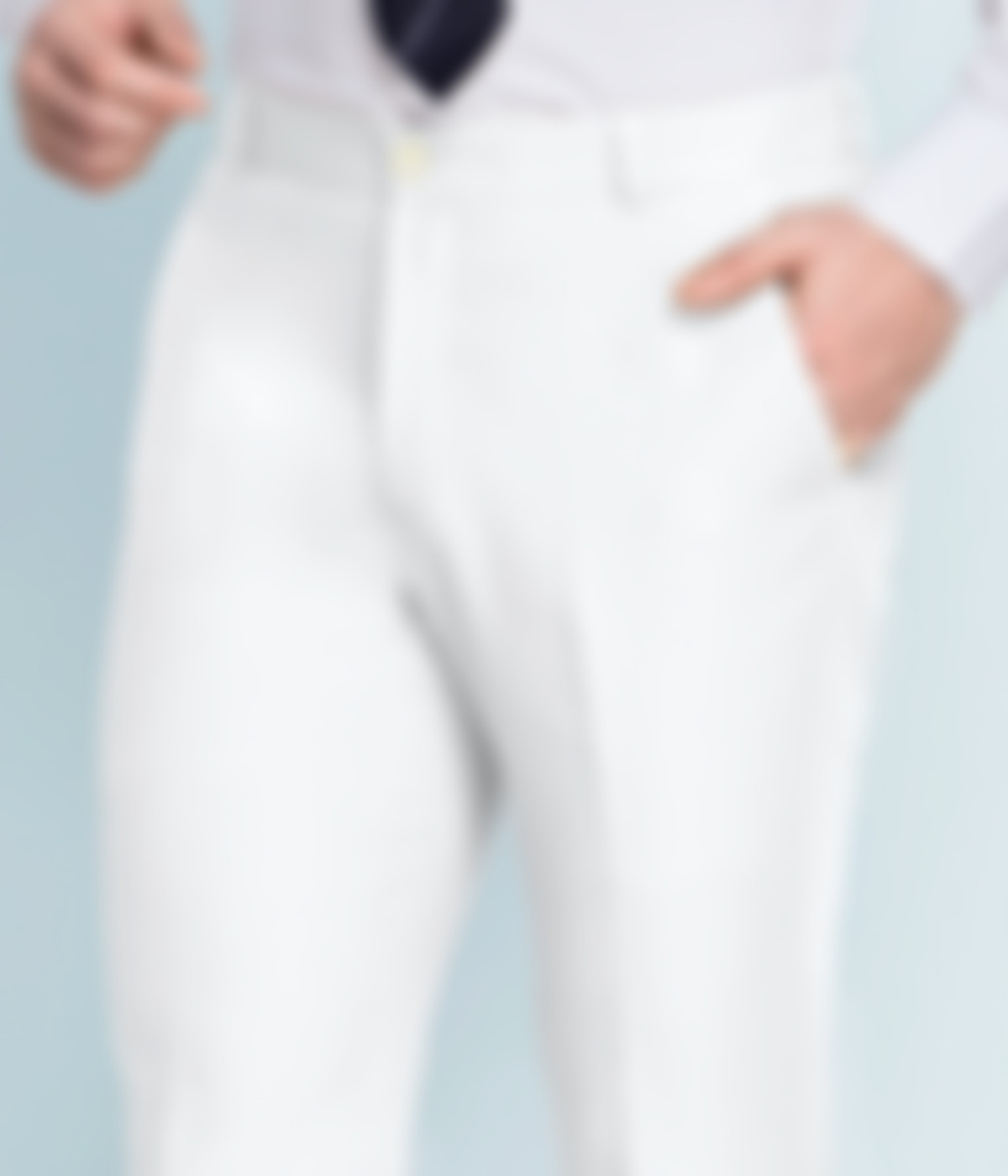 Napoli White Cotton Pants-1