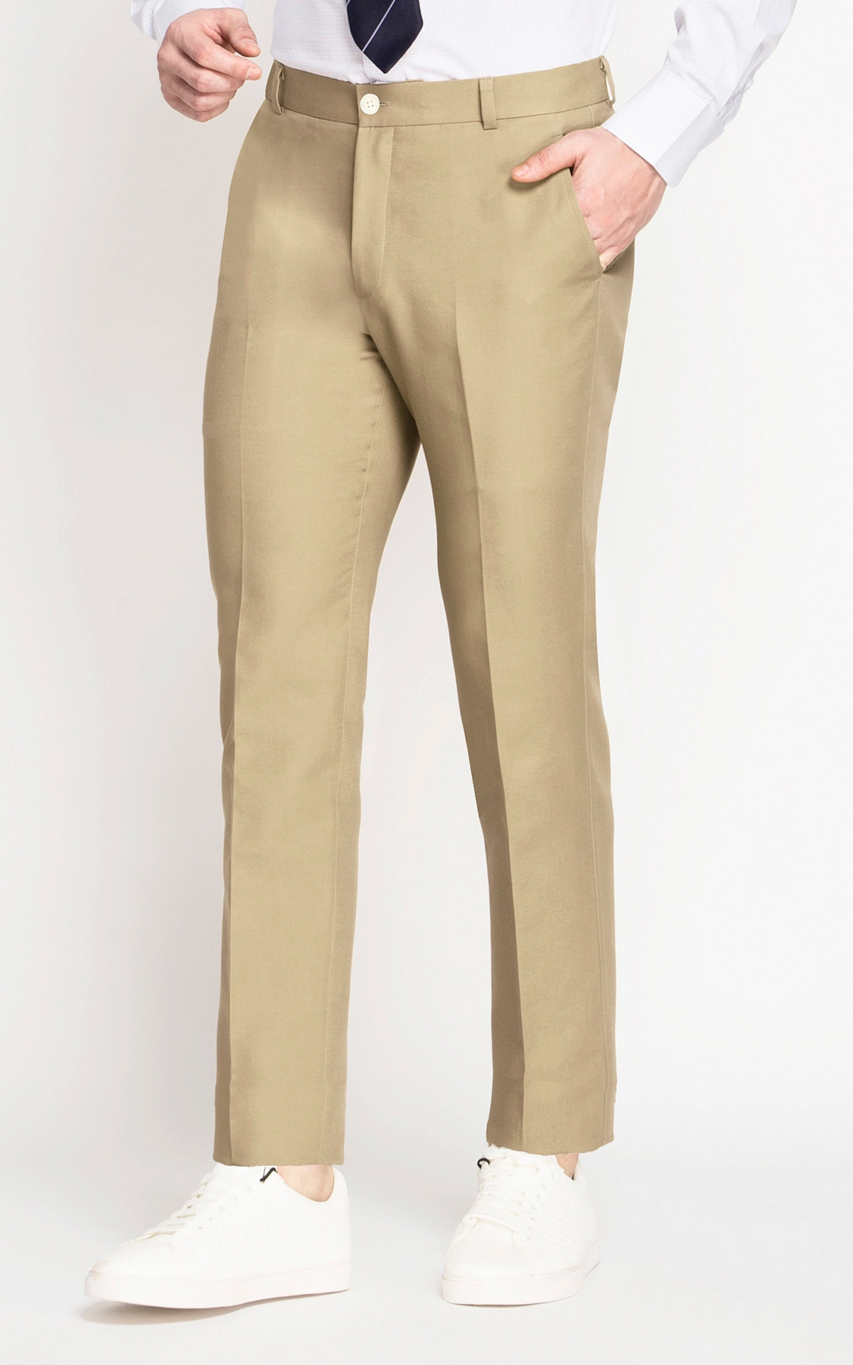 Buy Duke Cotton Solid Brown Trousers (Size : 30) at Amazon.in