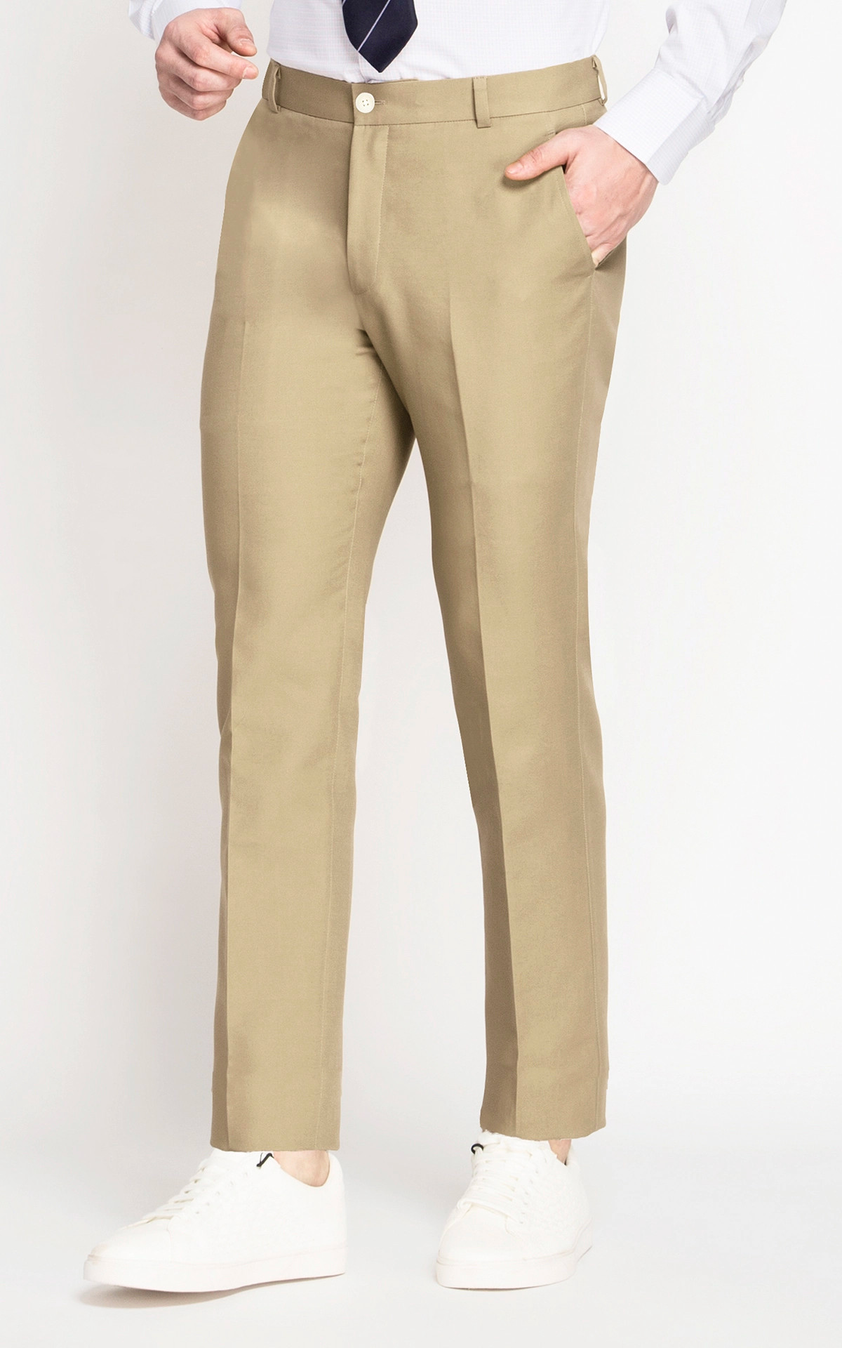 Light Khaki Sand Cotton Pants