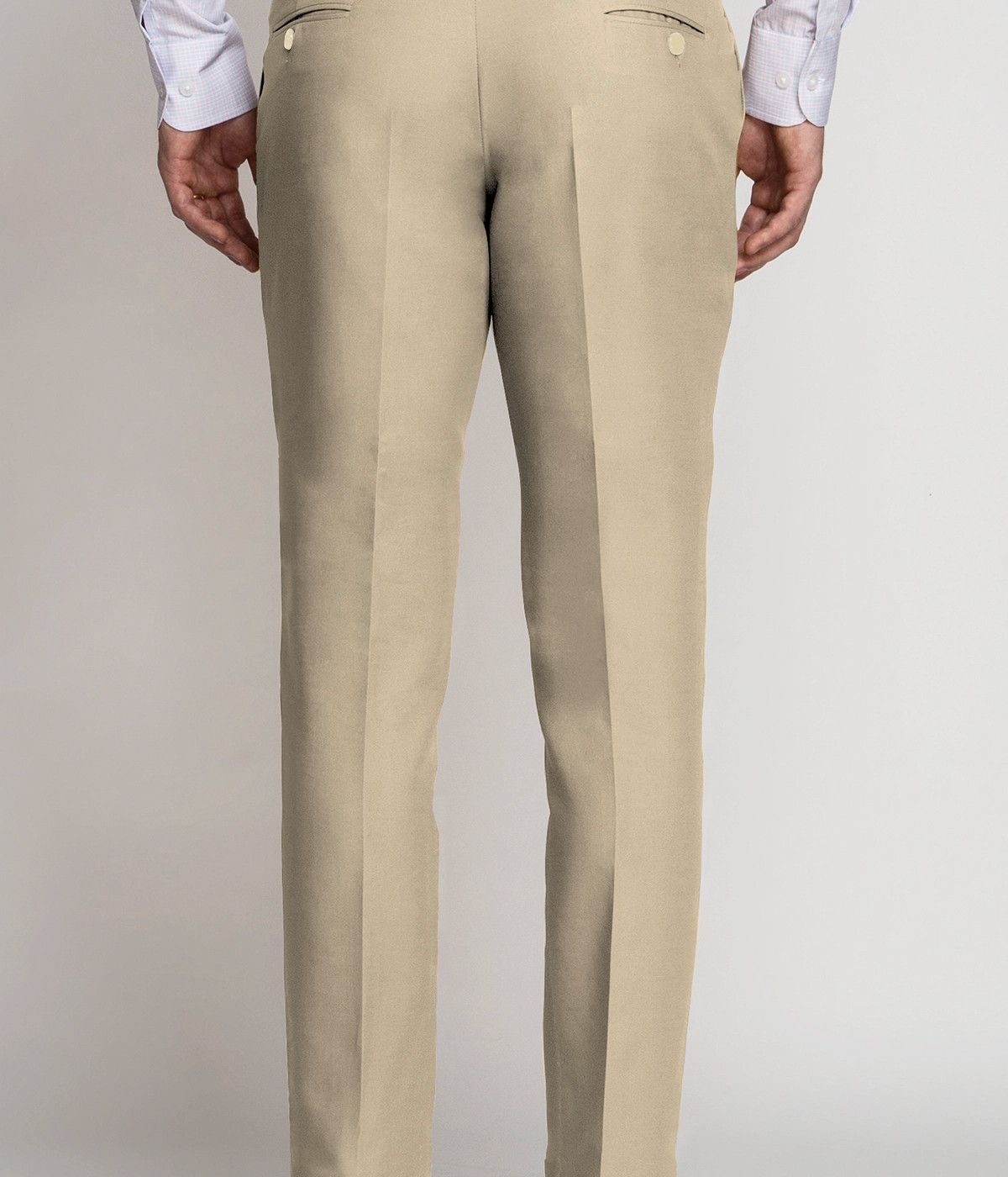 Dusted Brown Khaki Cotton Pants- view-1