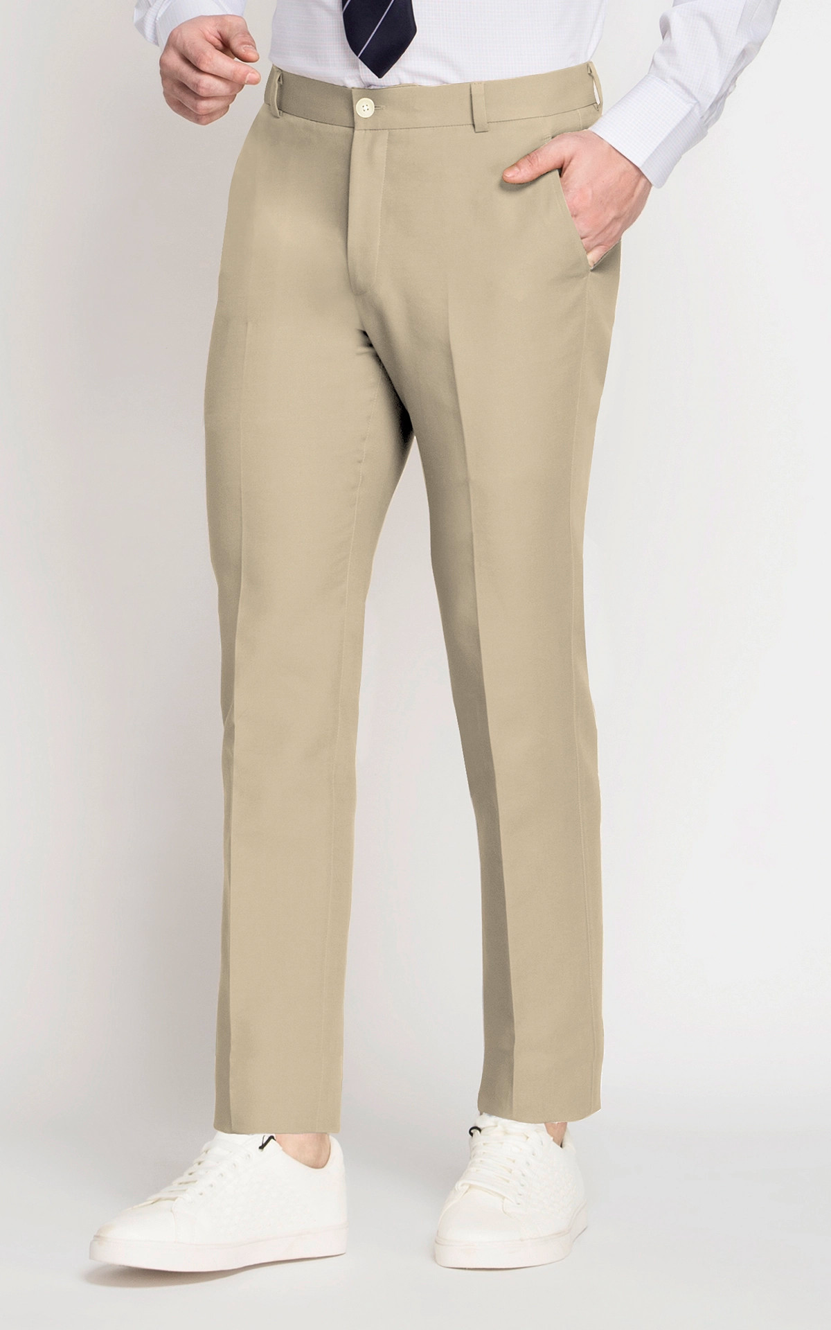 Dusted Brown Khaki Cotton Pants