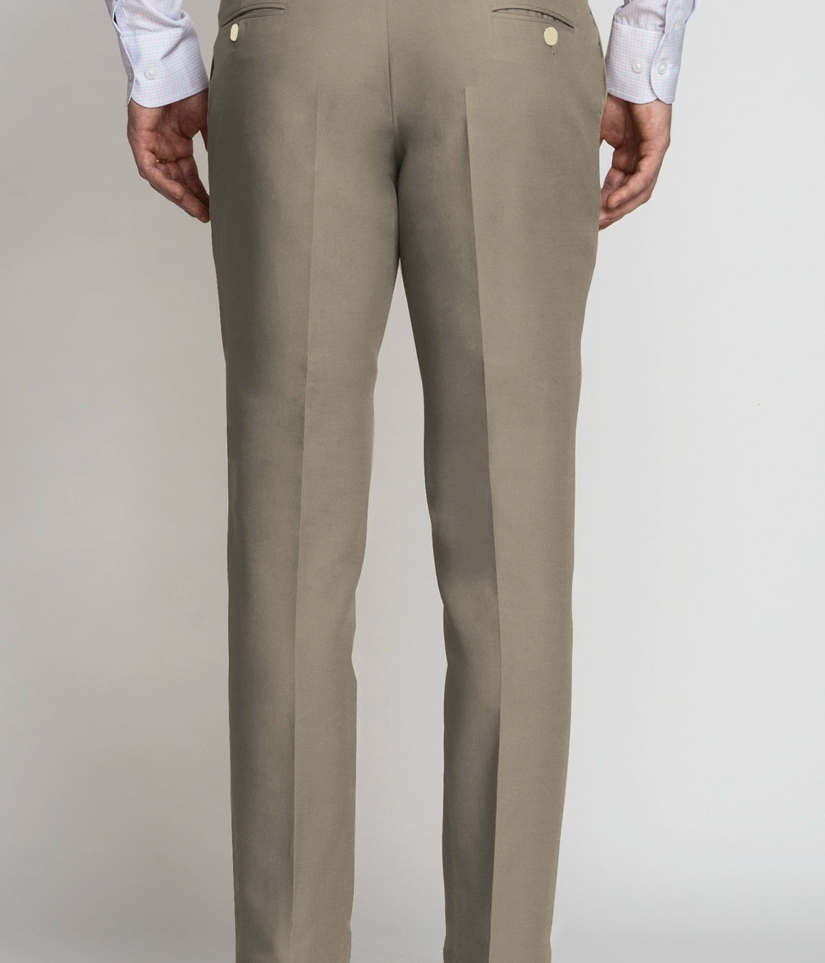 Pebble Brown Khaki Cotton Pants- view-1