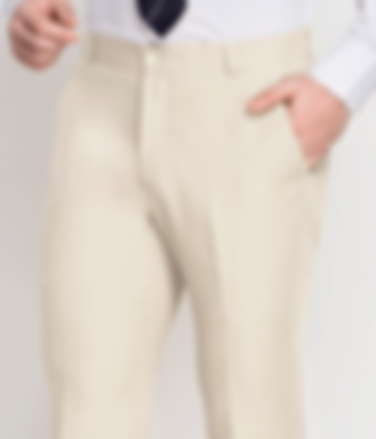 Beige Derby Cotton Pants-1