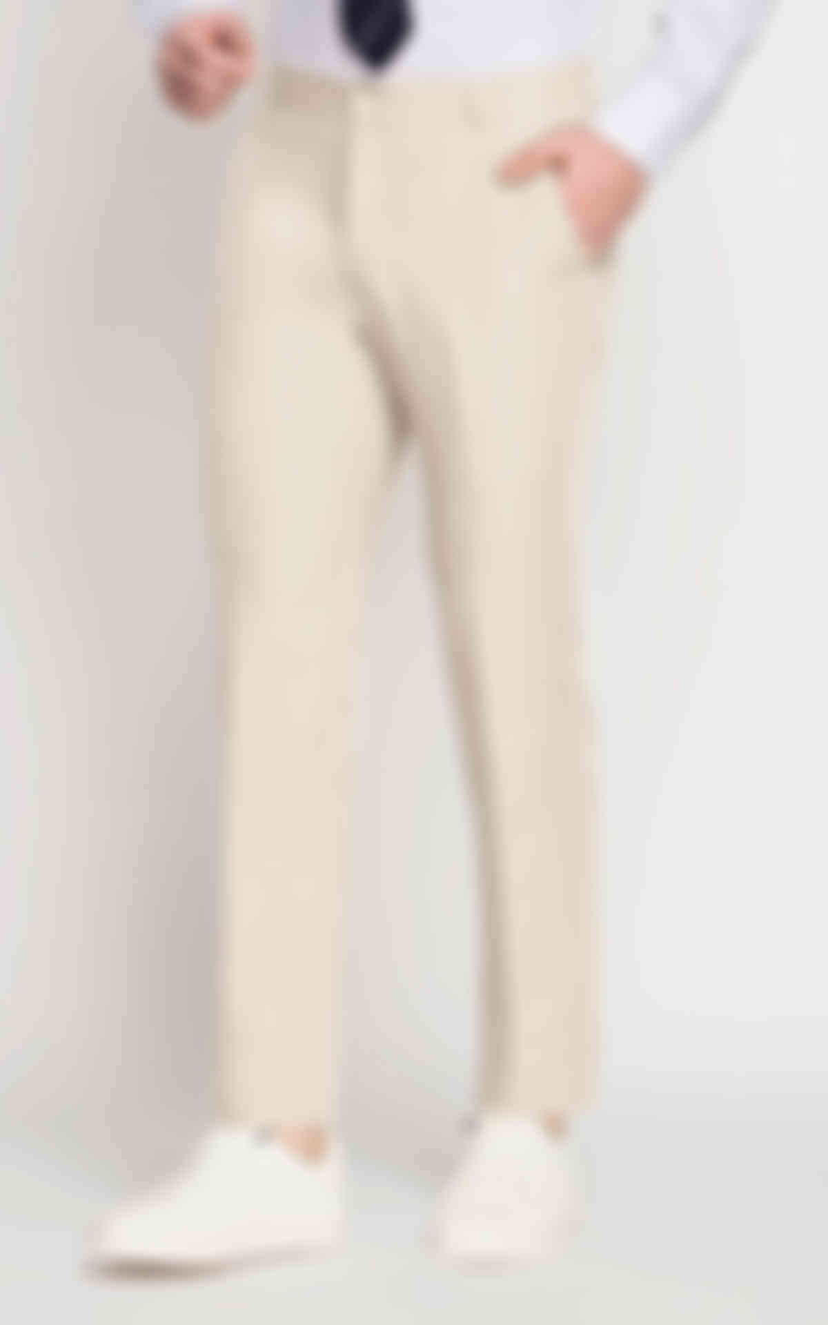 Beige Derby Cotton Pants