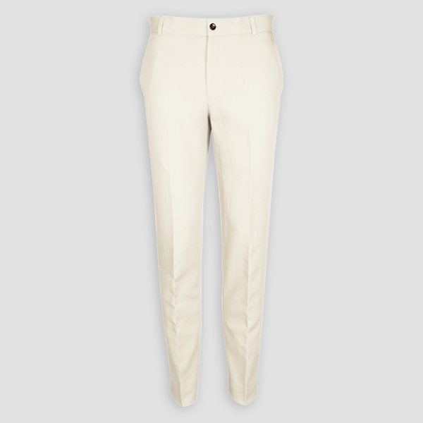 Buy JadeBlue Cream Slim Fit Cotton Flat Front Trousers for Mens Online   Tata CLiQ