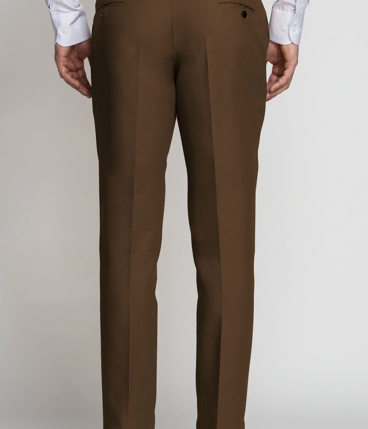 Lazio Brown Cotton Pants- view-1