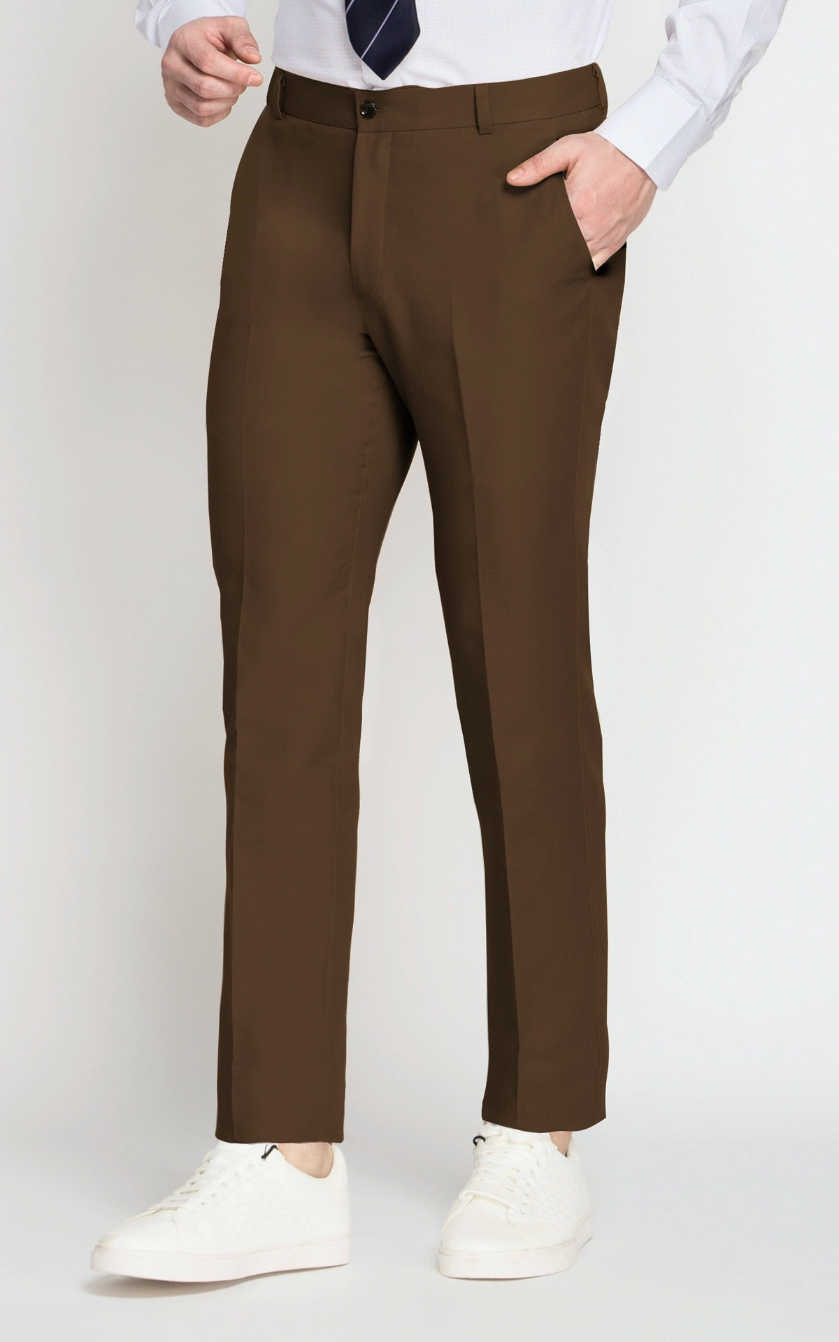 Lazio Brown Cotton Pants