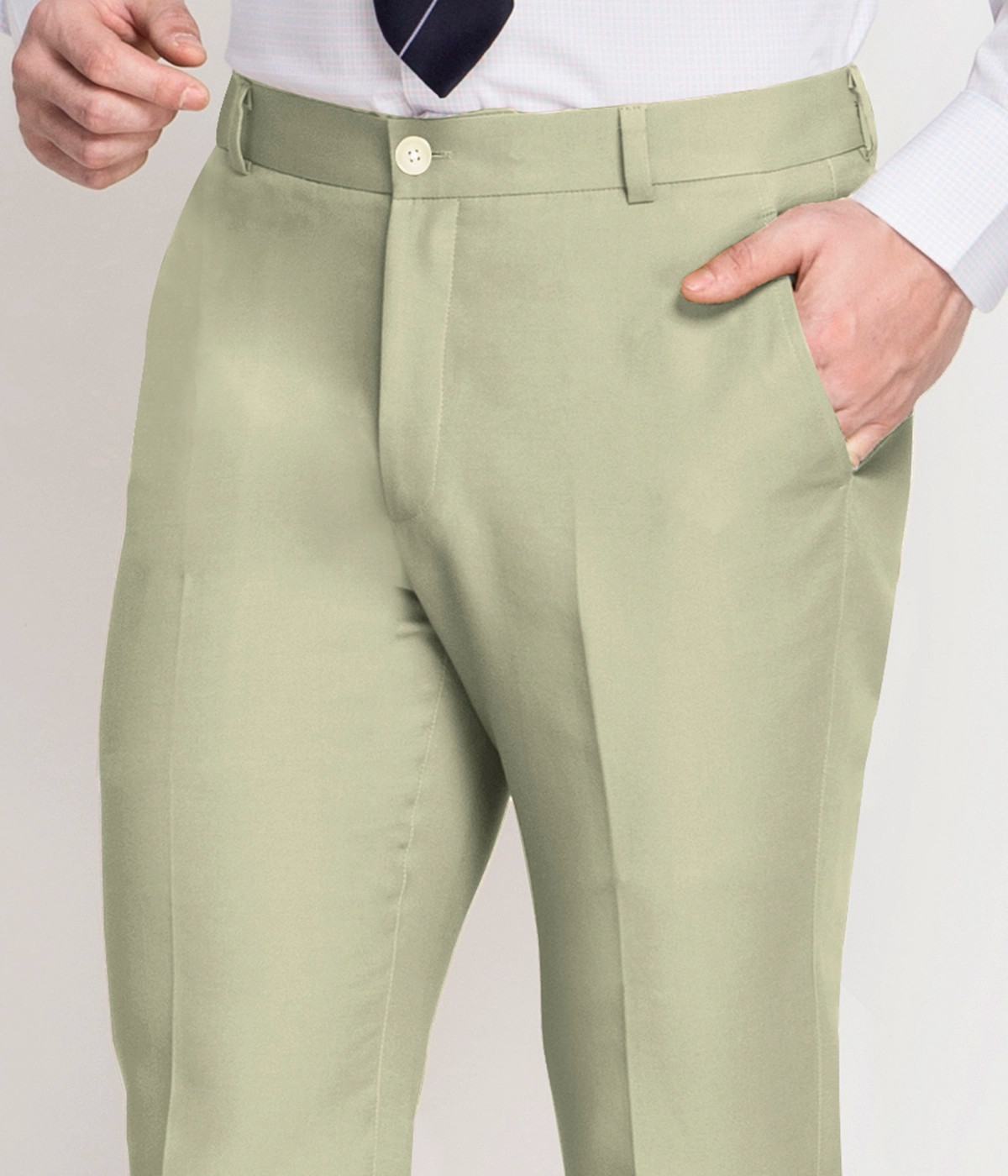 Buy Regular Fit Men Trousers Gray Poly Cotton Blend for Best Price,  Reviews, Free Shipping