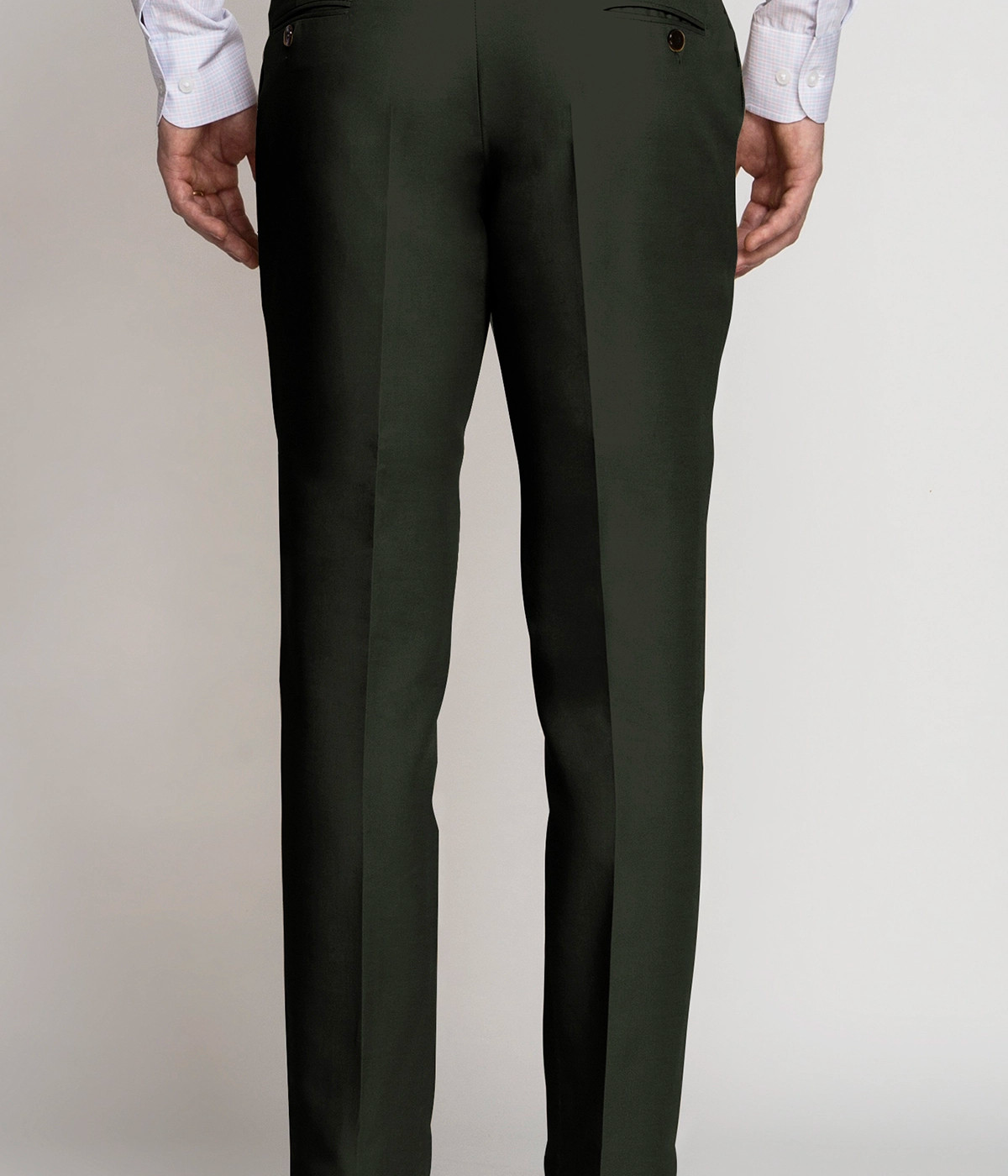 Olive Green Cotton Pants- view-1