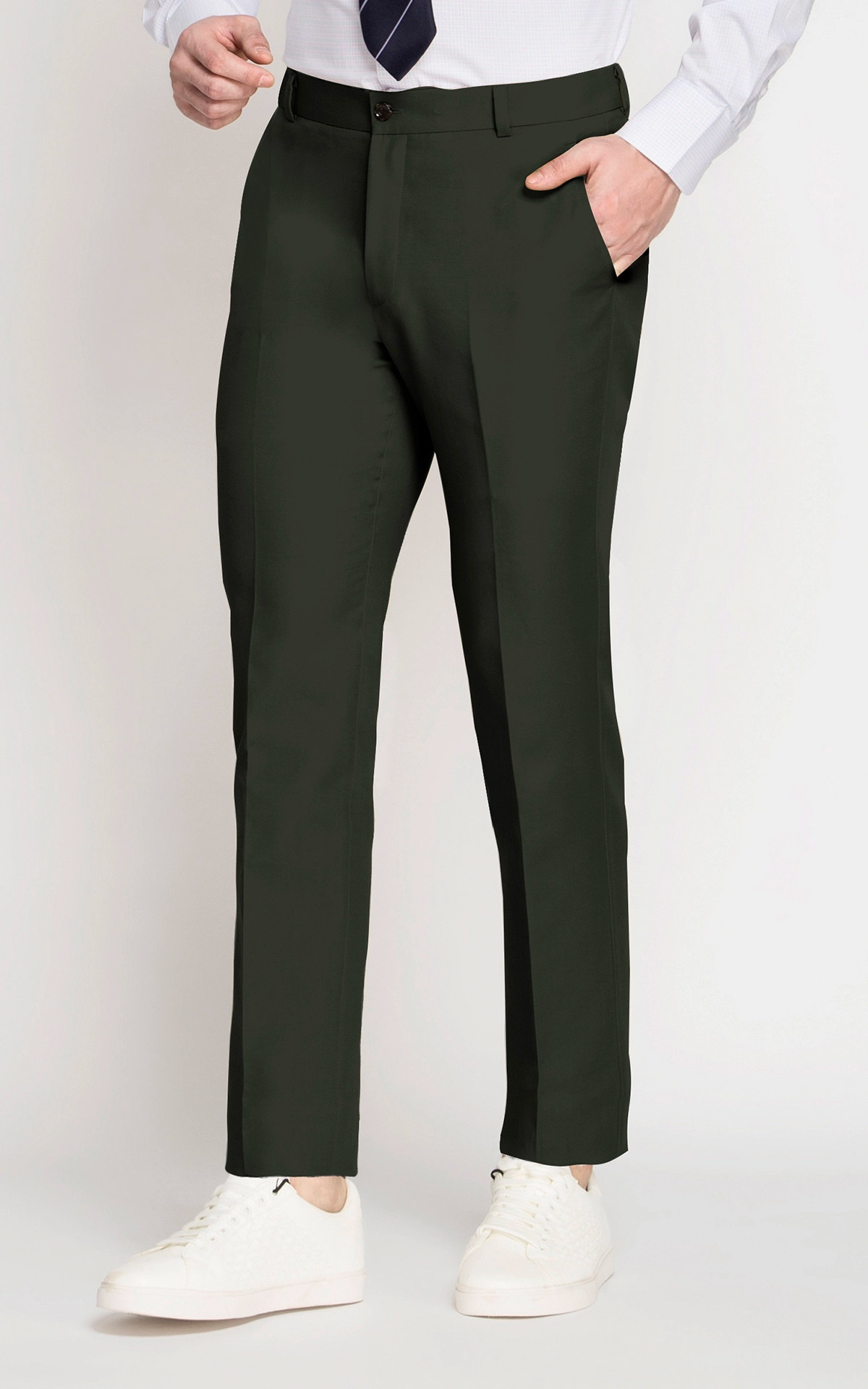 Olive Green Cotton Pants