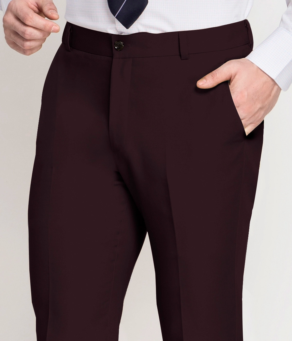 Havana Burgundy Cotton Pants-1