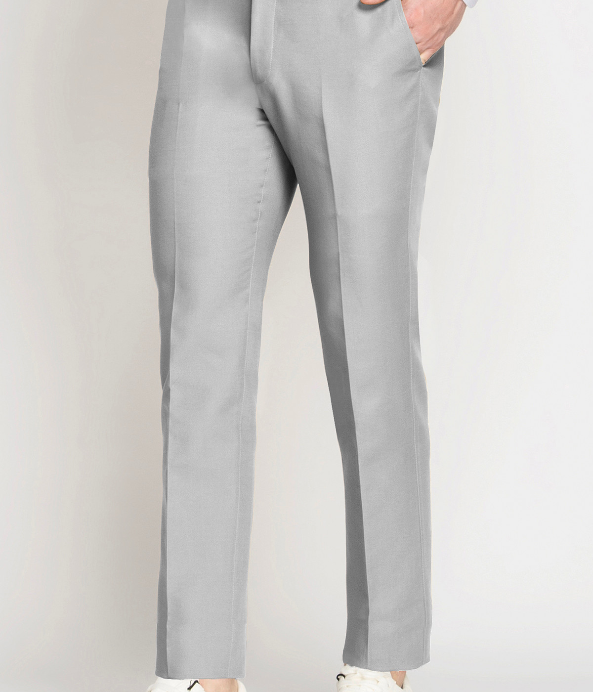 Slate Grey Cotton Pants- view-1
