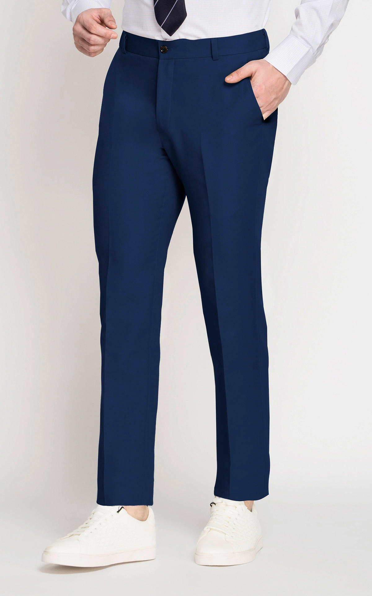 Buy Navy Blue Stretch Formal Pants For Men Online In India-atpcosmetics.com.vn