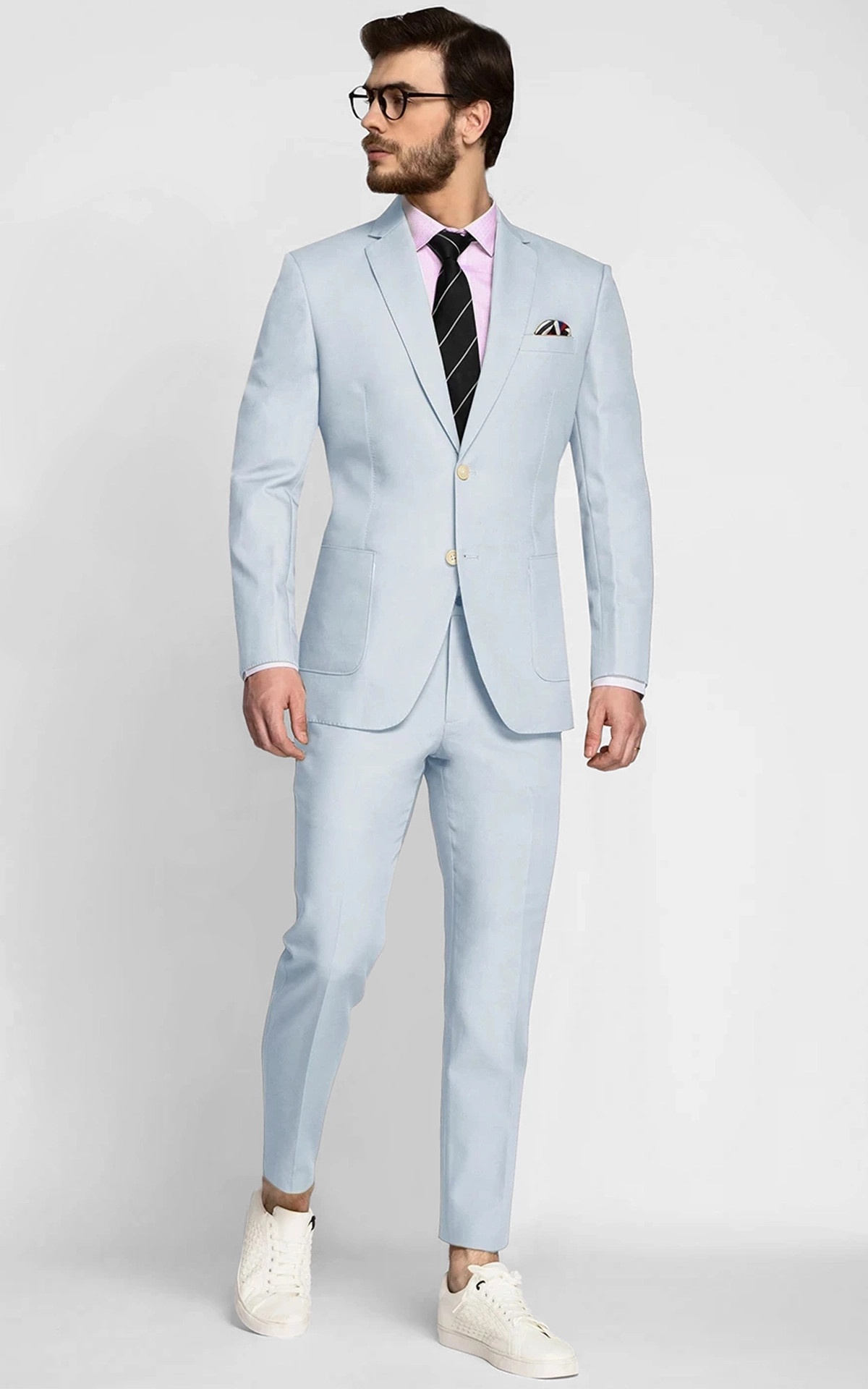 Florida Sky Blue Cotton Suit