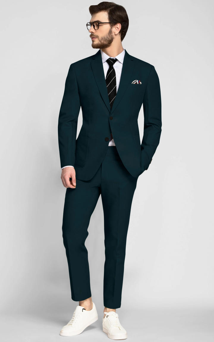 Aspen Teal Green Cotton Suit image