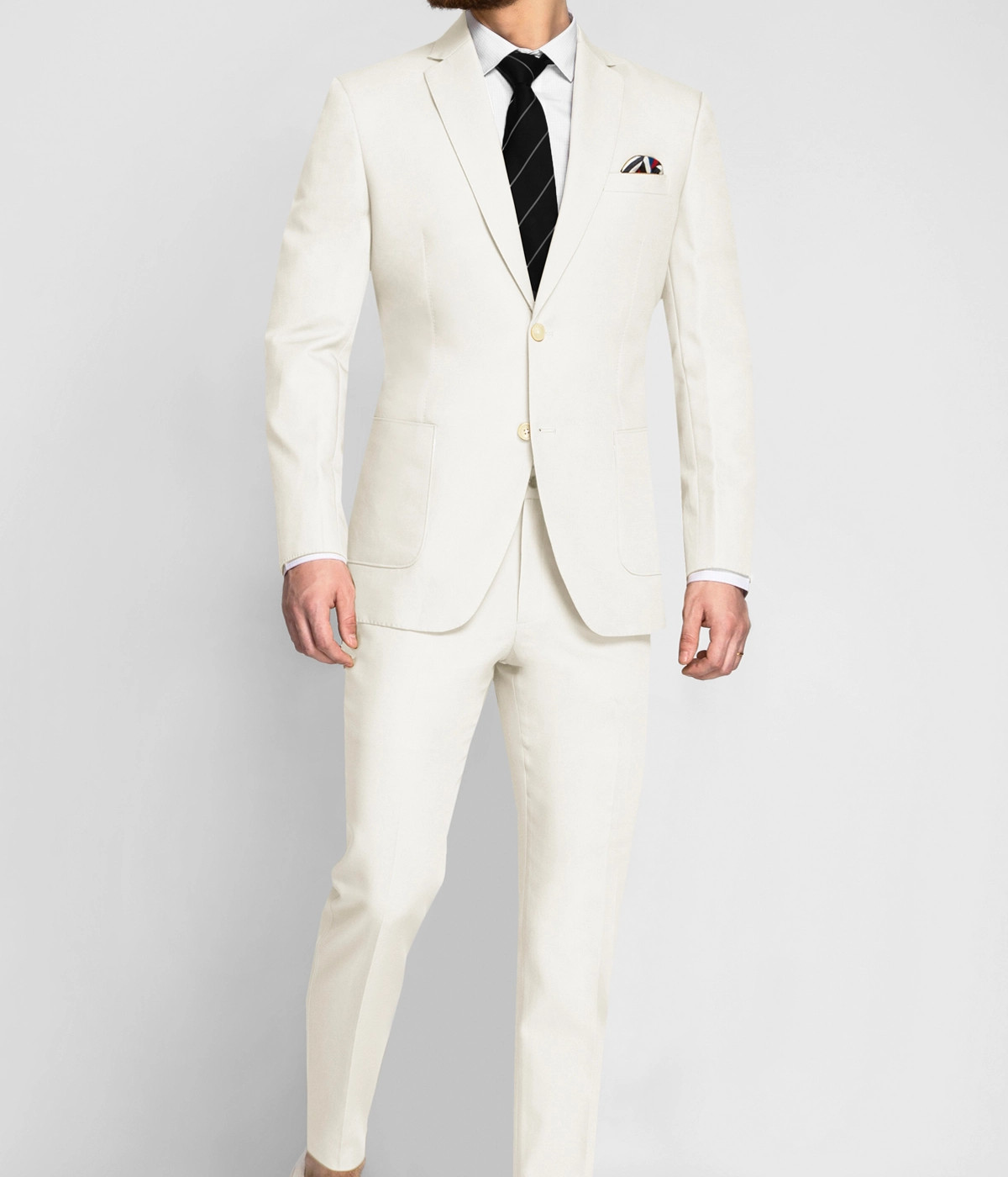 Vegas Ivory Cotton Suit- view-2