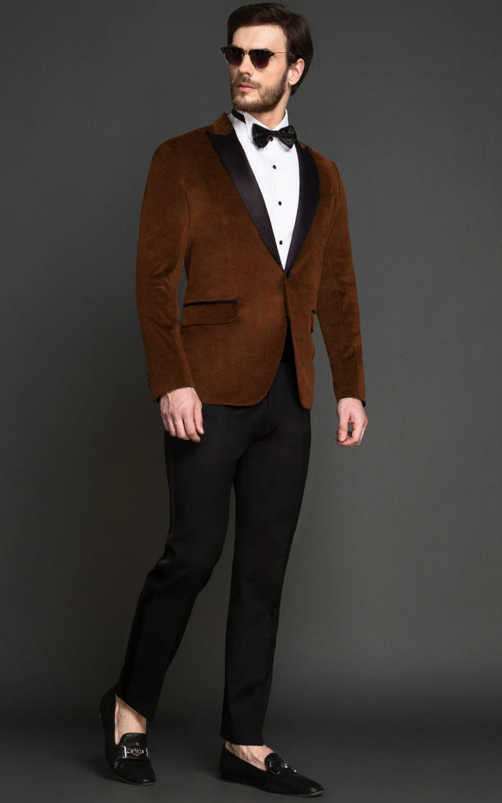 Rust Terracotta Velvet Tuxedo image