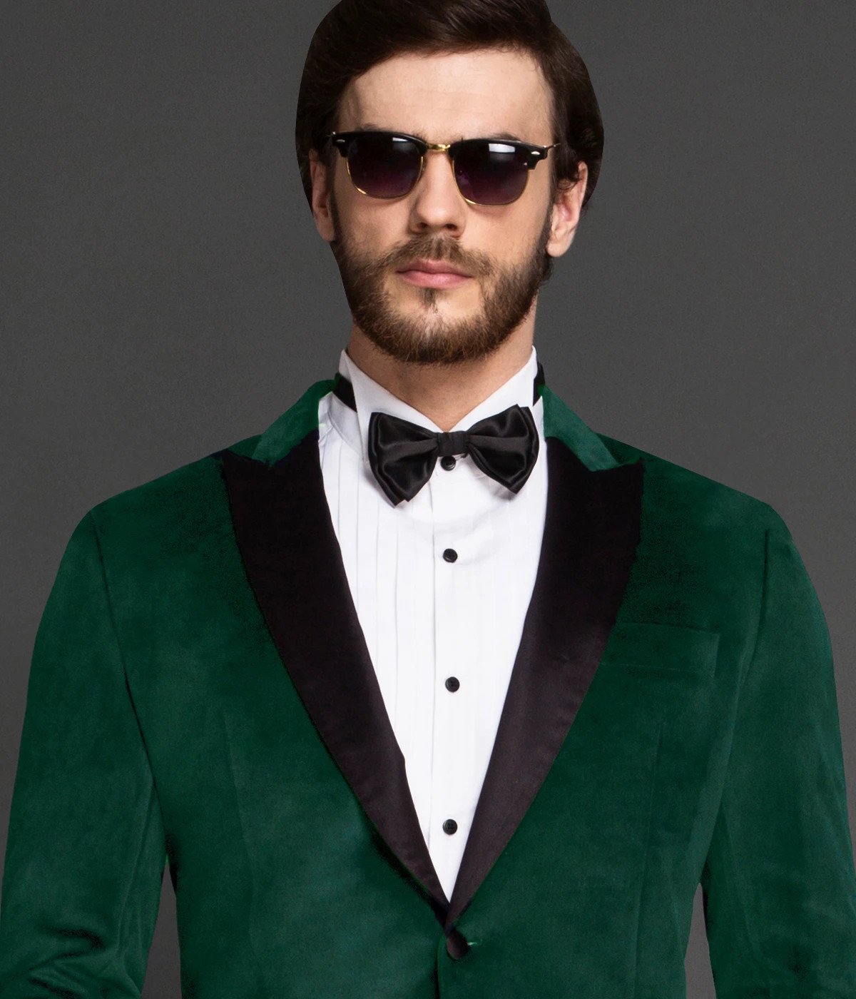 Green velvet sale tux