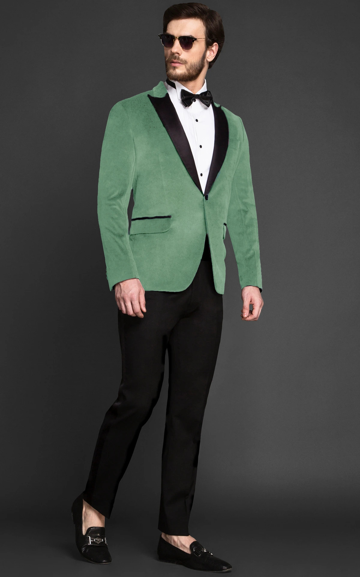 Sage Green Velvet Tuxedo