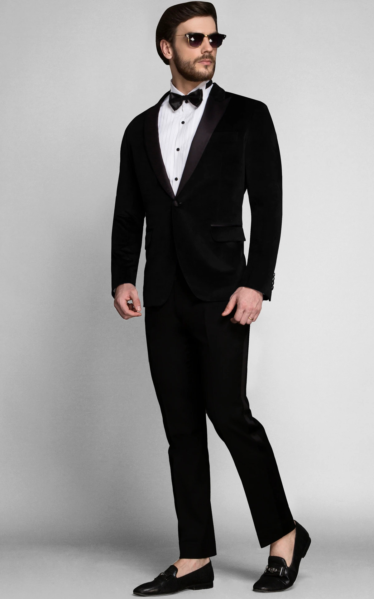 Deep Black Velvet Tuxedo